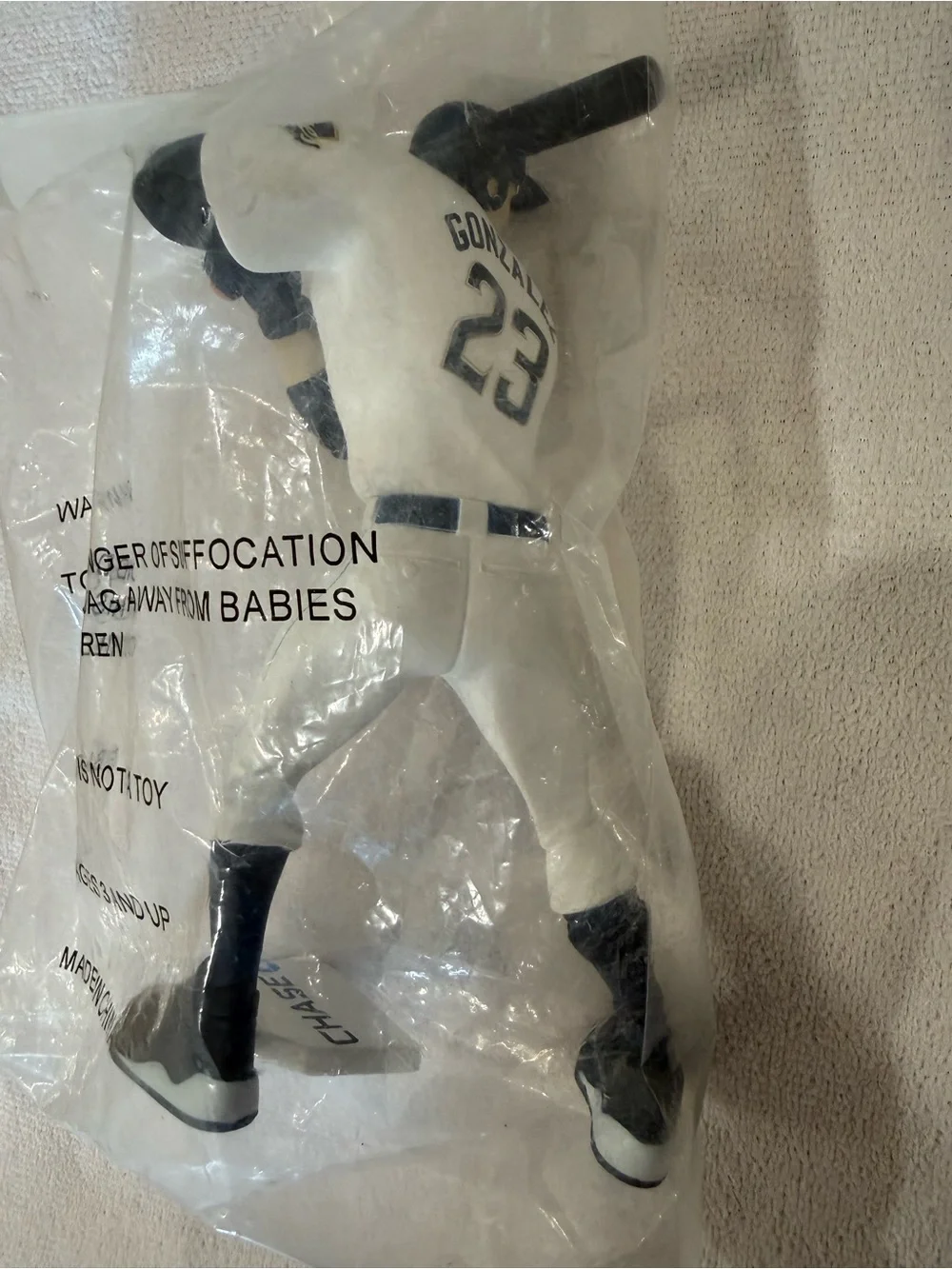 Baseball 2009 Adrian Gonzalez Batter Decorative Figurine in White and Black